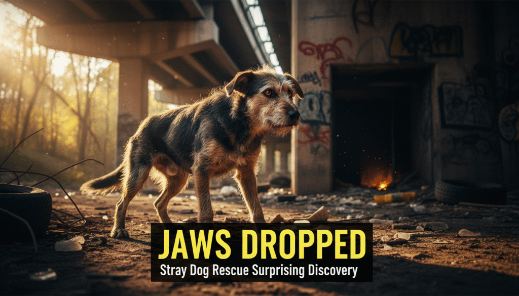 Stray Dog Rescue Surprising Discovery Under Highway Overpass Leaves Rescuers Stunned